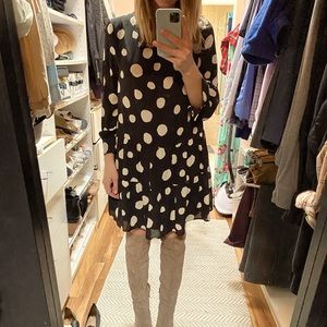 Polka dot swing dress